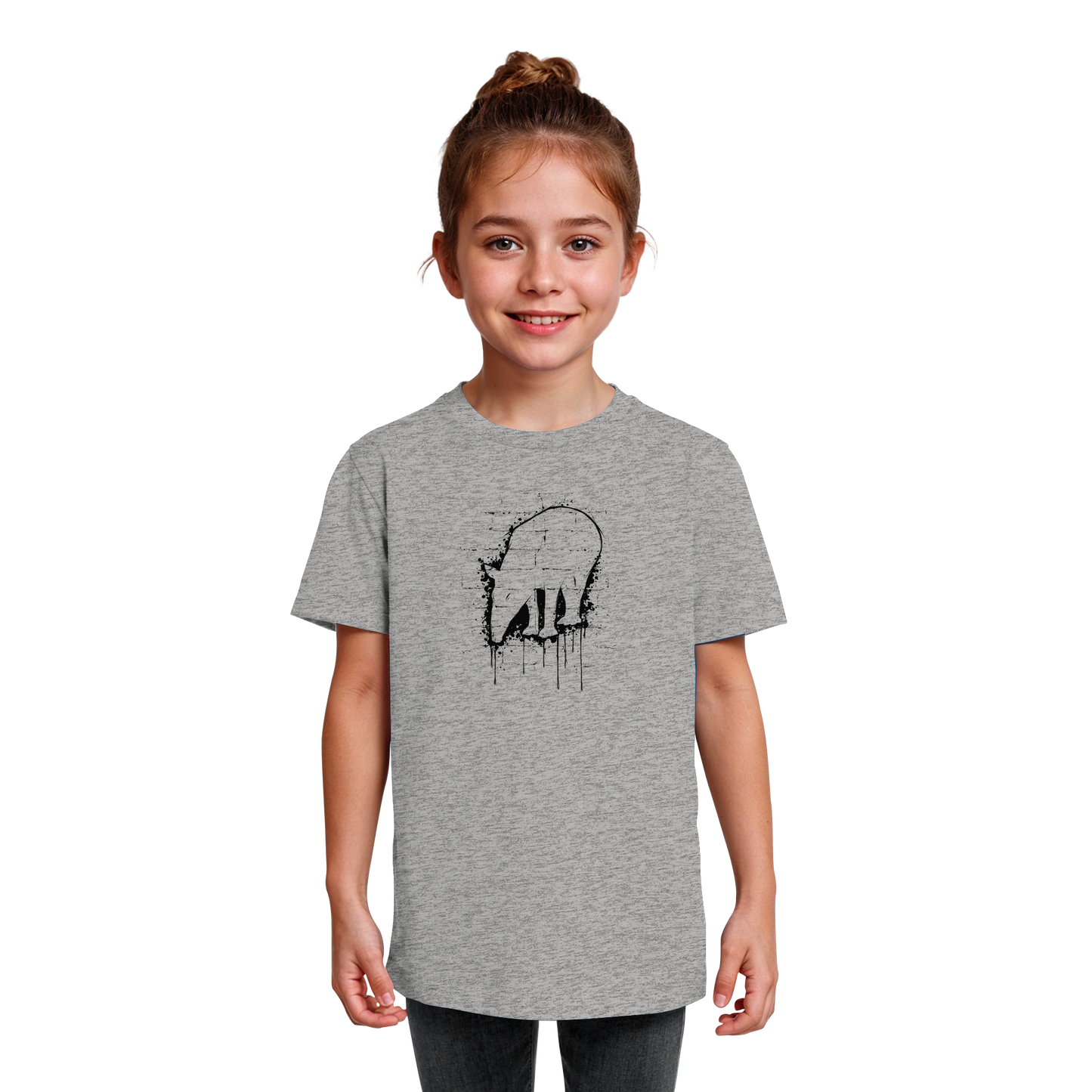 Urban Street Art Tapir Silhouette - Kids Organic Shirt