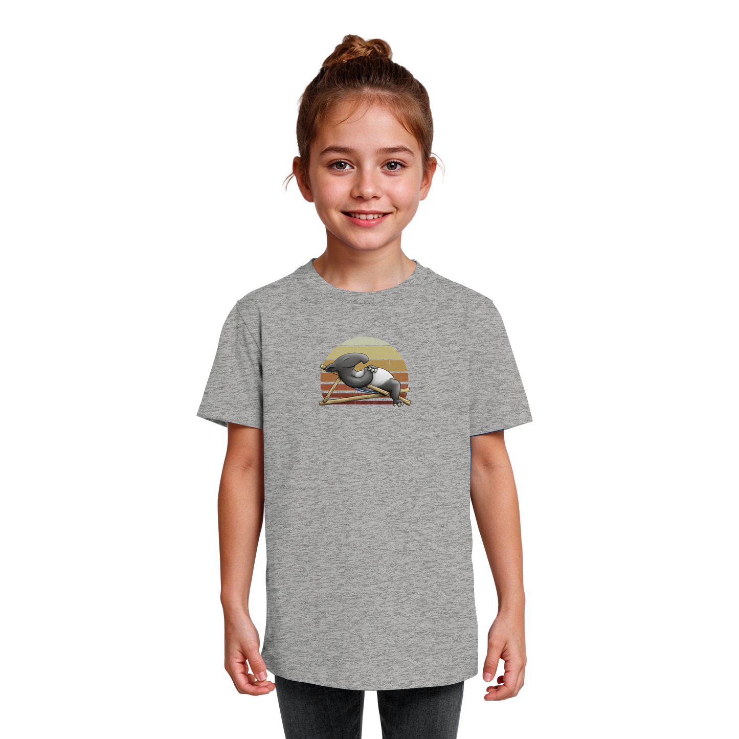 Lässiger Retro Sundown Tapir - Kids Organic Shirt
