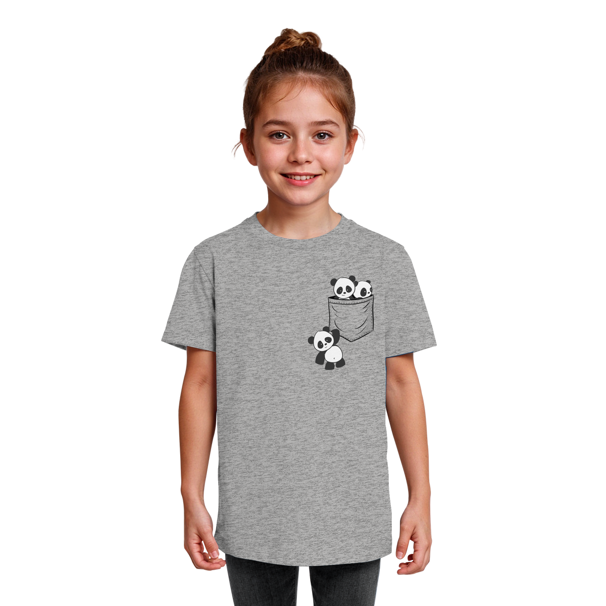 Kawaii Pandas in der Tasche - Kids Organic Shirt