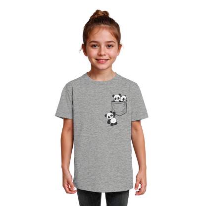 Kawaii Pandas in der Tasche - Kids Organic Shirt