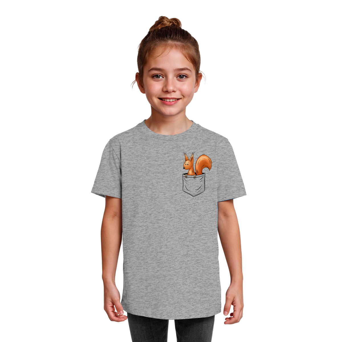 Lässiges Eichhörnchen In Tasche - Kids Organic Shirt
