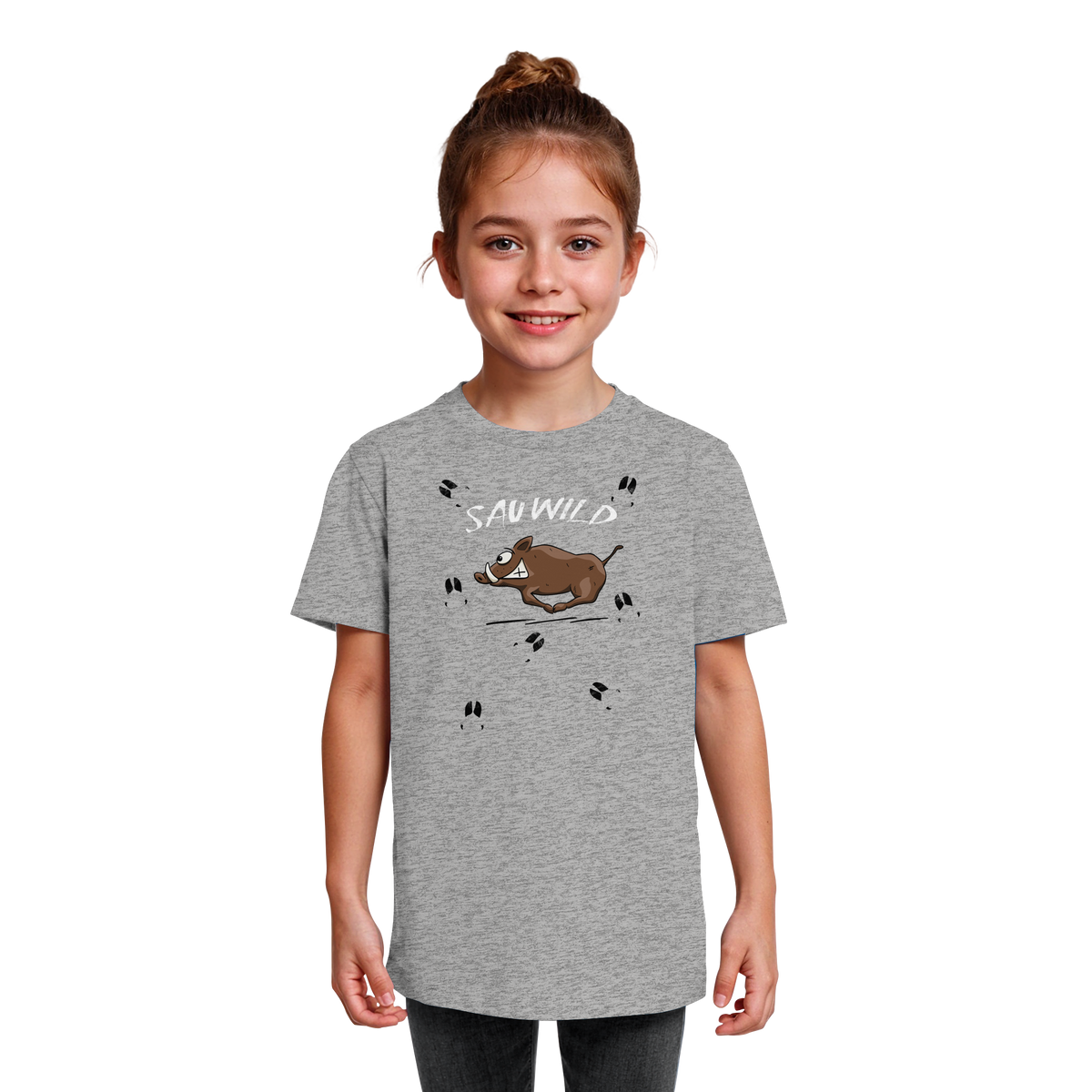 Sauwild wilde Sau | Wildschwein Keiler - Kids Organic Shirt