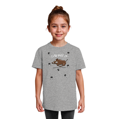 Sauwild wilde Sau | Wildschwein Keiler - Kids Organic Shirt