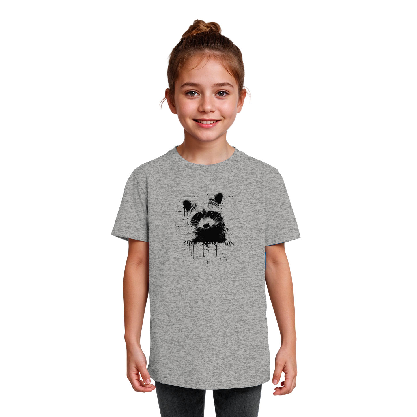Funky Street Art Waschbär - Kids Organic Shirt