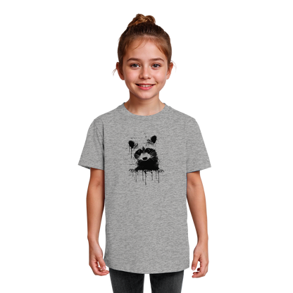 Funky Street Art Waschbär - Kids Organic Shirt