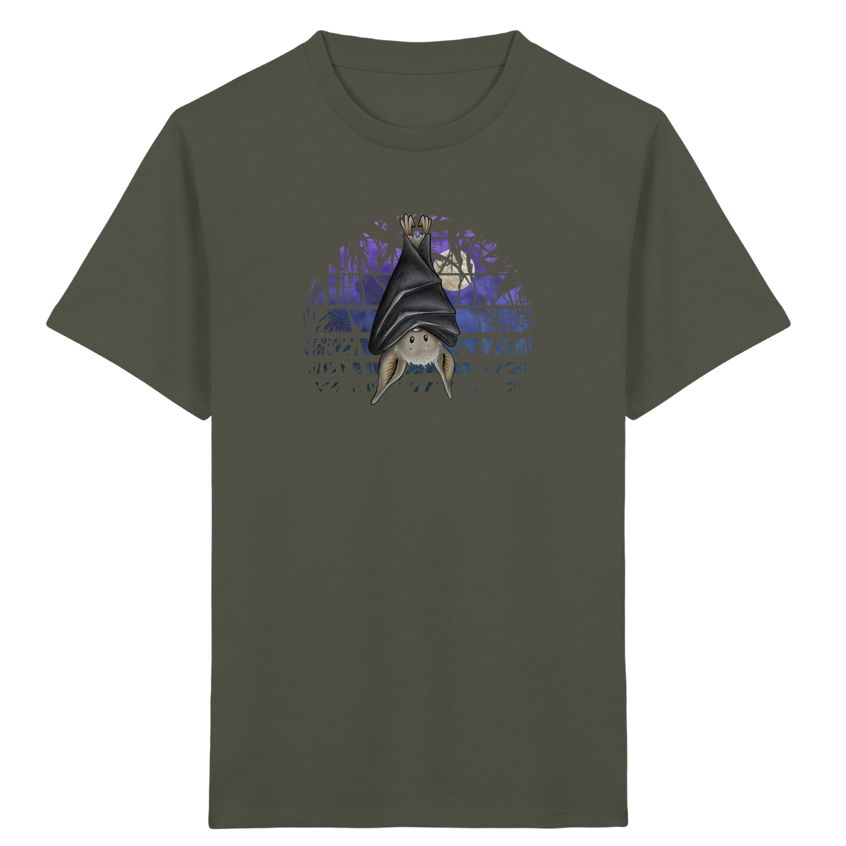 Fledermaus in blauer Nacht - Kids Organic Shirt
