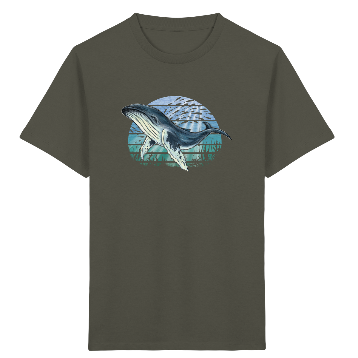 Retro Unterwasser Buckelwal - Kids Organic Shirt