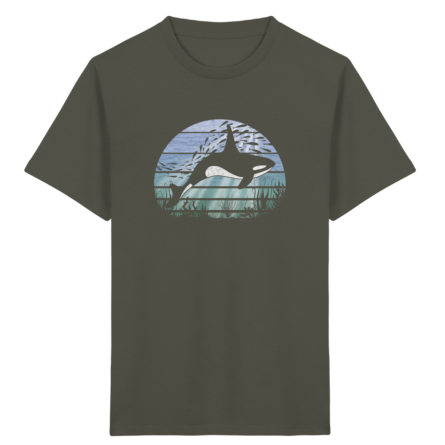 Retro Tiefsee Schwertwal Orca - Kids Organic Shirt