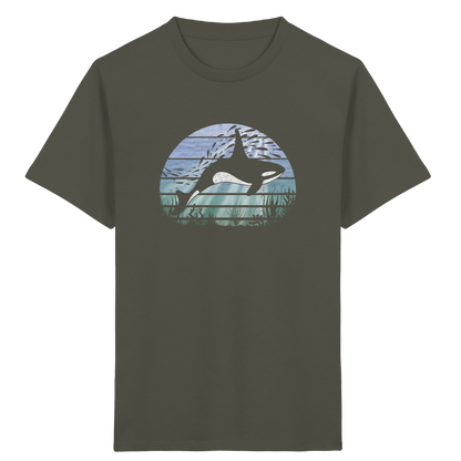 Retro Tiefsee Schwertwal Orca - Kids Organic Shirt