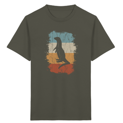Retro Otter Fischotter Silhouette - Kids Organic Shirt
