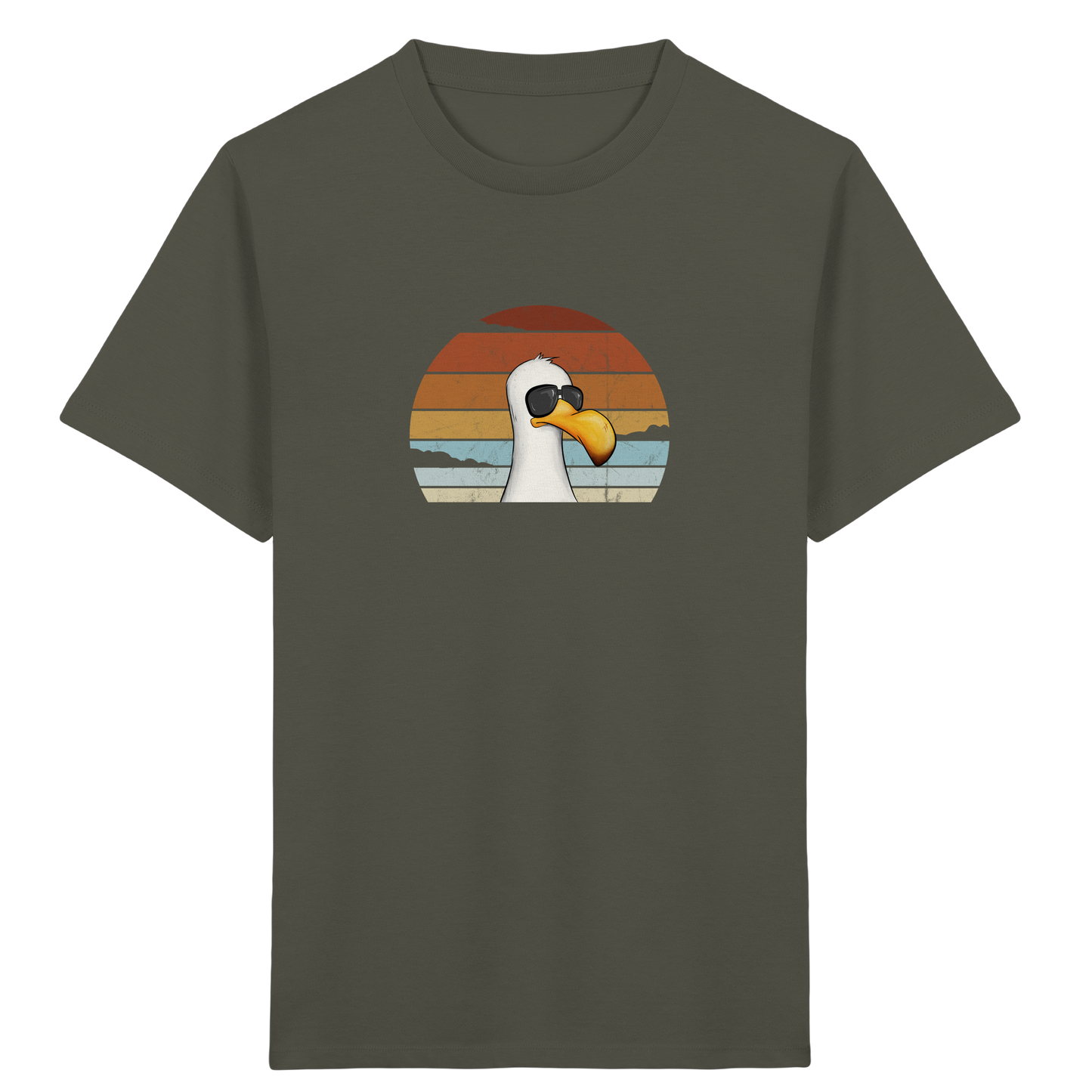 Cool lässige Retro Möwe - Kids Organic Shirt