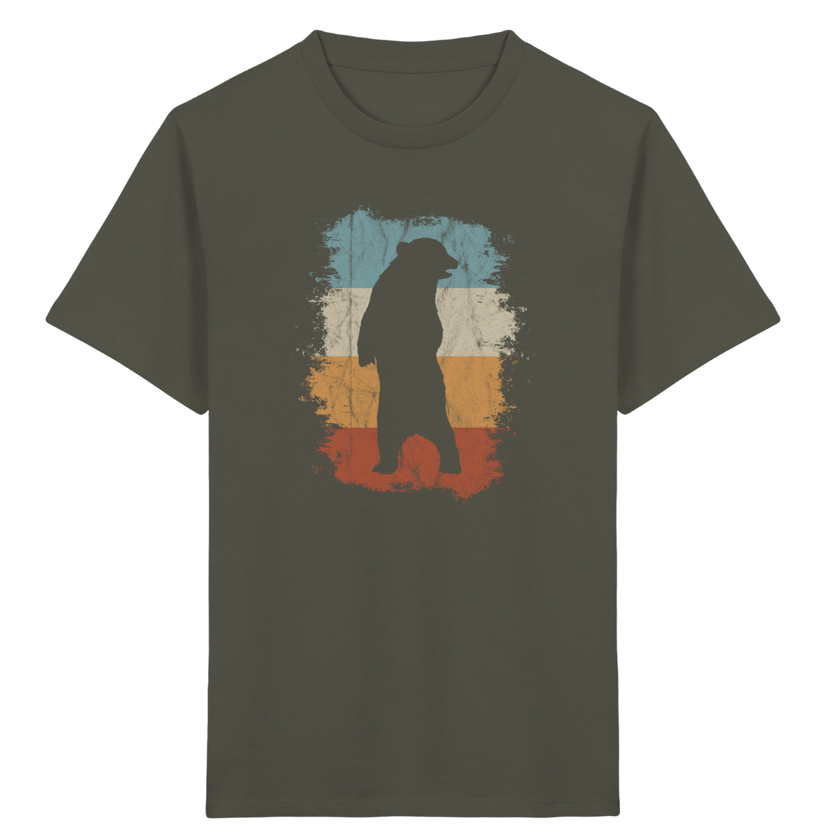 Retro Bären-Silhouette - Kids Organic Shirt
