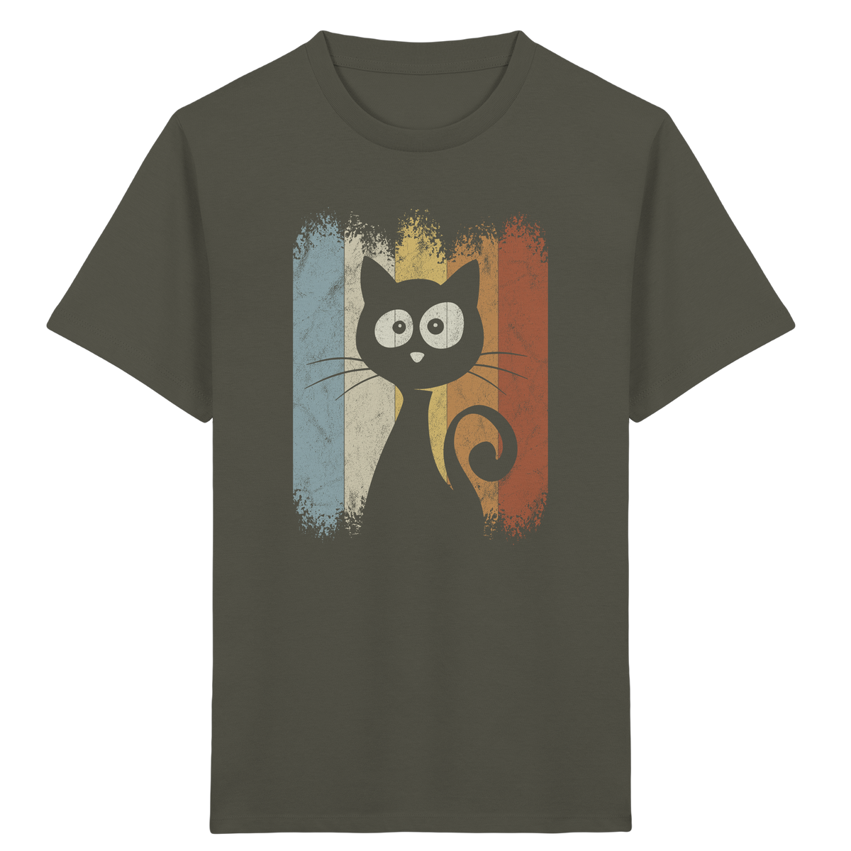 Retro Katze Silhouette - Kids Organic Shirt