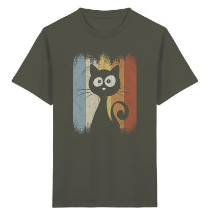 Retro Katze Silhouette - Kids Organic Shirt