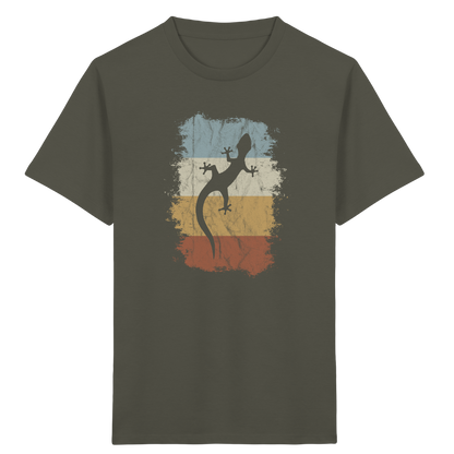 Retro Gecko Salamander Silhouette - Kids Organic Shirt
