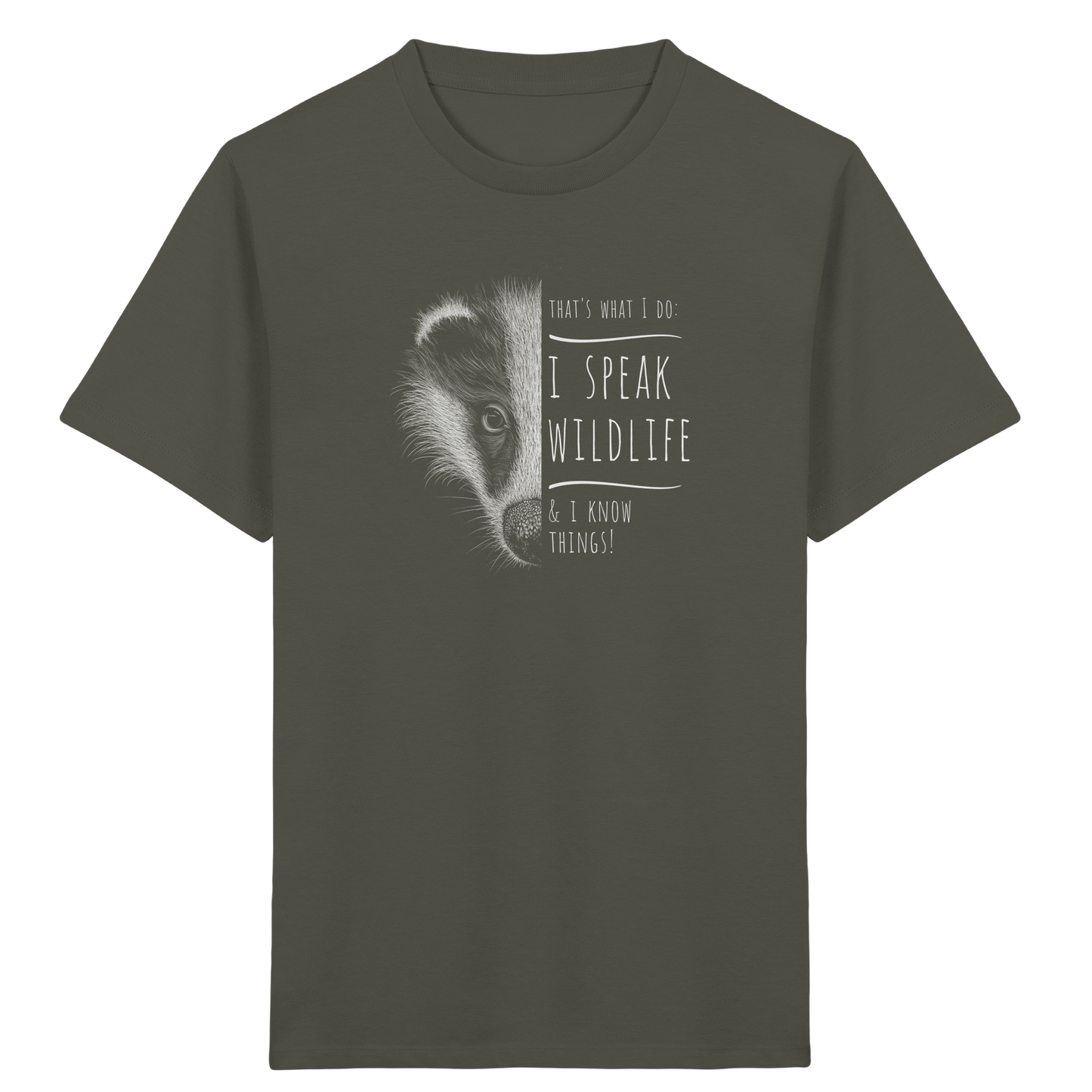 I Speak Wildlife And I Know Things! Dachs - Kids Organic Shirt