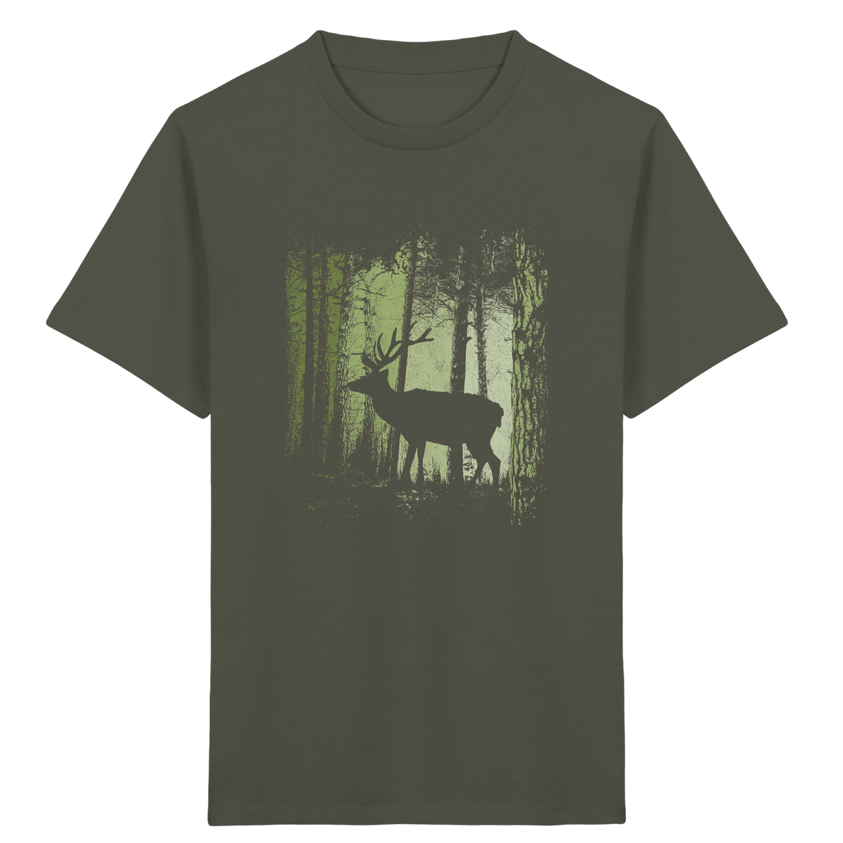 Hirsch im Zwielicht Wald - Kids Organic Shirt