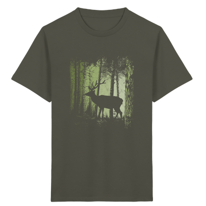 Hirsch im Zwielicht Wald - Kids Organic Shirt