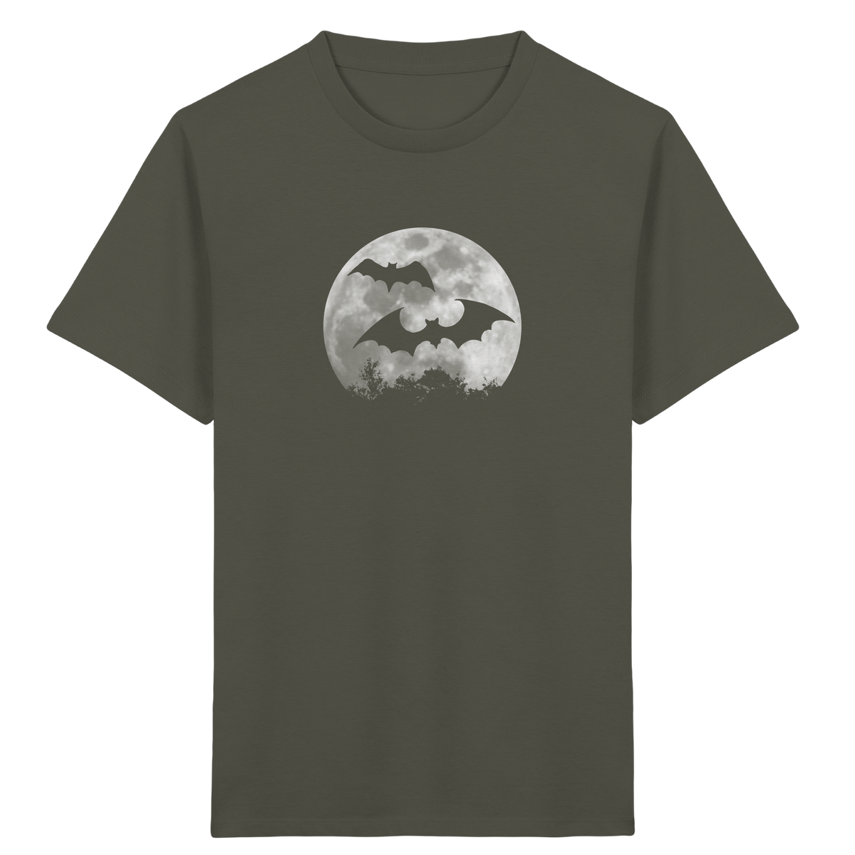 Fledermaus Silhouetten bei Vollmond - Kids Organic Shirt