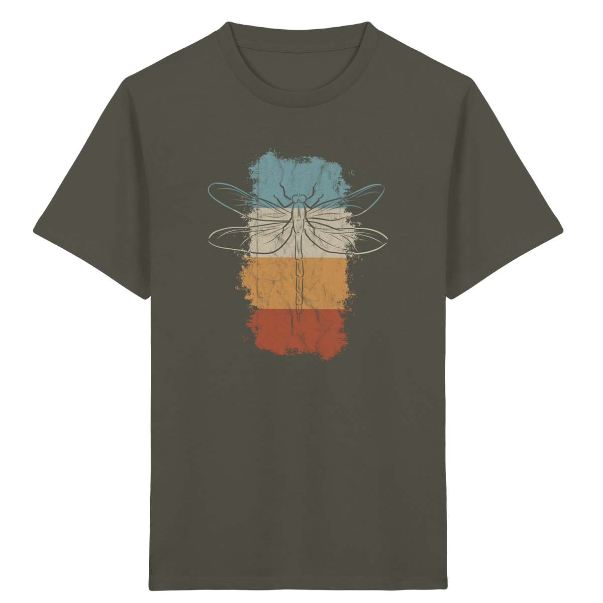 Retro Kunst Libelle | Vintage Dragonfly - Kids Organic Shirt