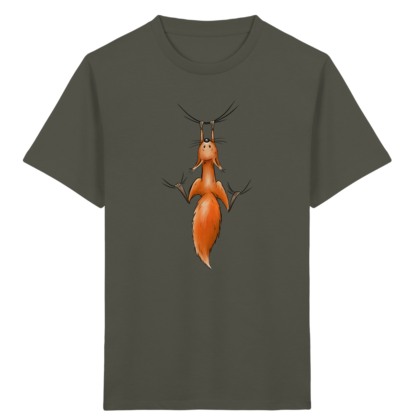 Rotes Eichhörnchen hängt ab - Kids Organic Shirt