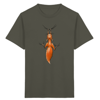 Rotes Eichhörnchen hängt ab - Kids Organic Shirt