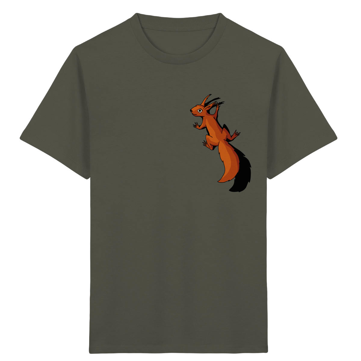 Süßes Eichhörnchen klettert - Kids Organic Shirt