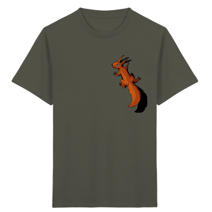 Süßes Eichhörnchen klettert - Kids Organic Shirt