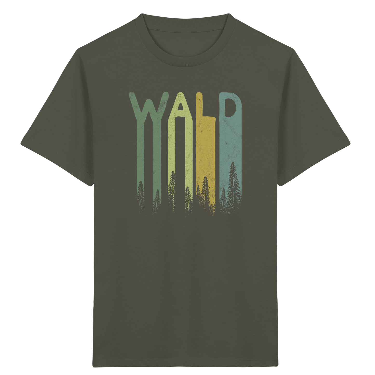 Wald Retro Forst Schriftzug - Kids Organic Shirt