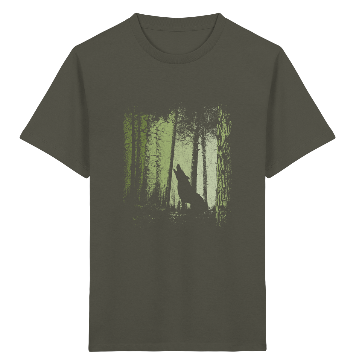 Einsamer Wolf im Zwielicht Wald  - Kids Organic Shirt
