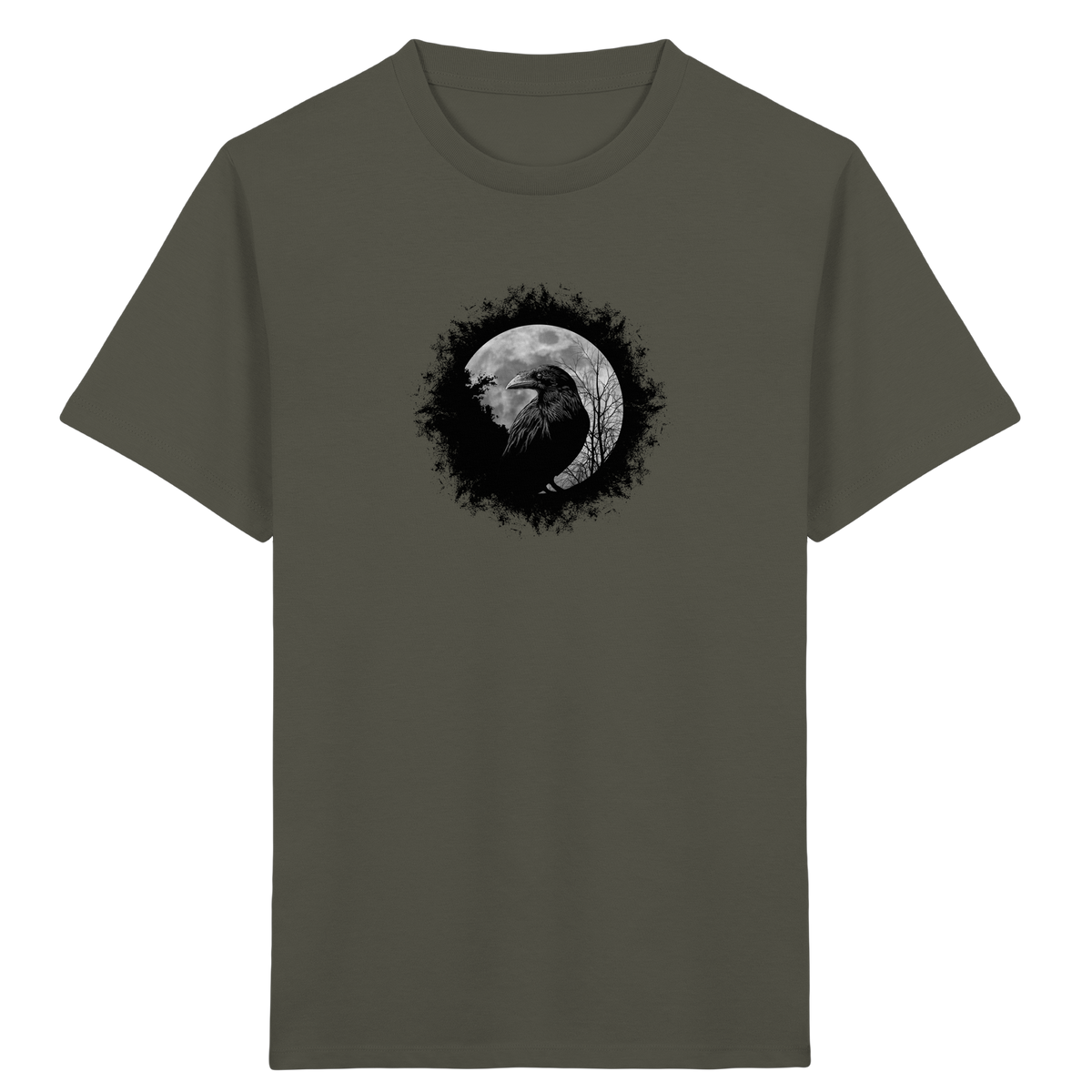 Schwarzer Rabe bei Vollmond  - Kids Organic Shirt