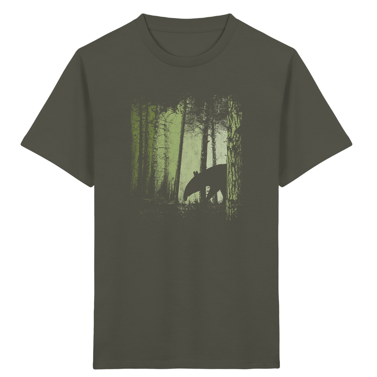 Lässiger Tapir im Zwielicht Wald - Kids Organic Shirt