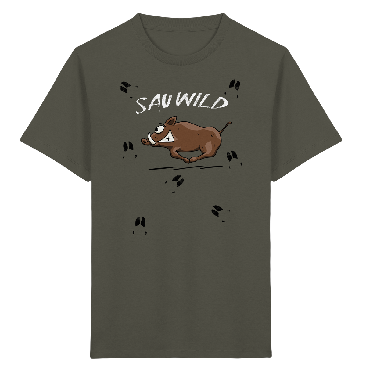 Sauwild wilde Sau | Wildschwein Keiler - Kids Organic Shirt