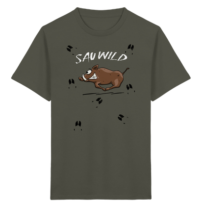 Sauwild wilde Sau | Wildschwein Keiler - Kids Organic Shirt