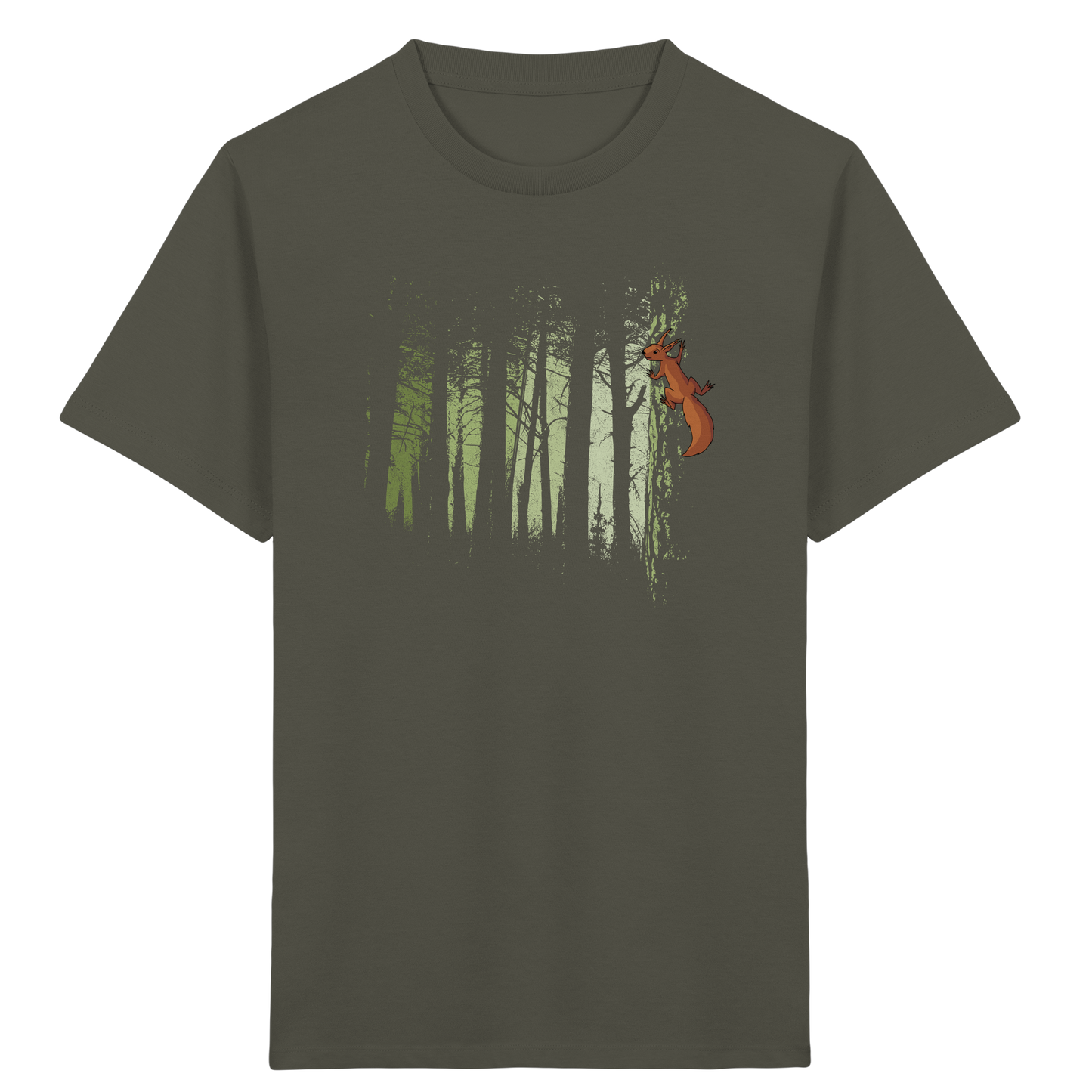 Eichhörnchen im Zwielicht-Wald - Kids Organic Shirt