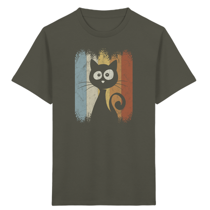 Retro Katze Silhouette - Kids Organic Shirt