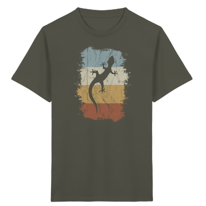 Retro Gecko Salamander Silhouette - Kids Organic Shirt
