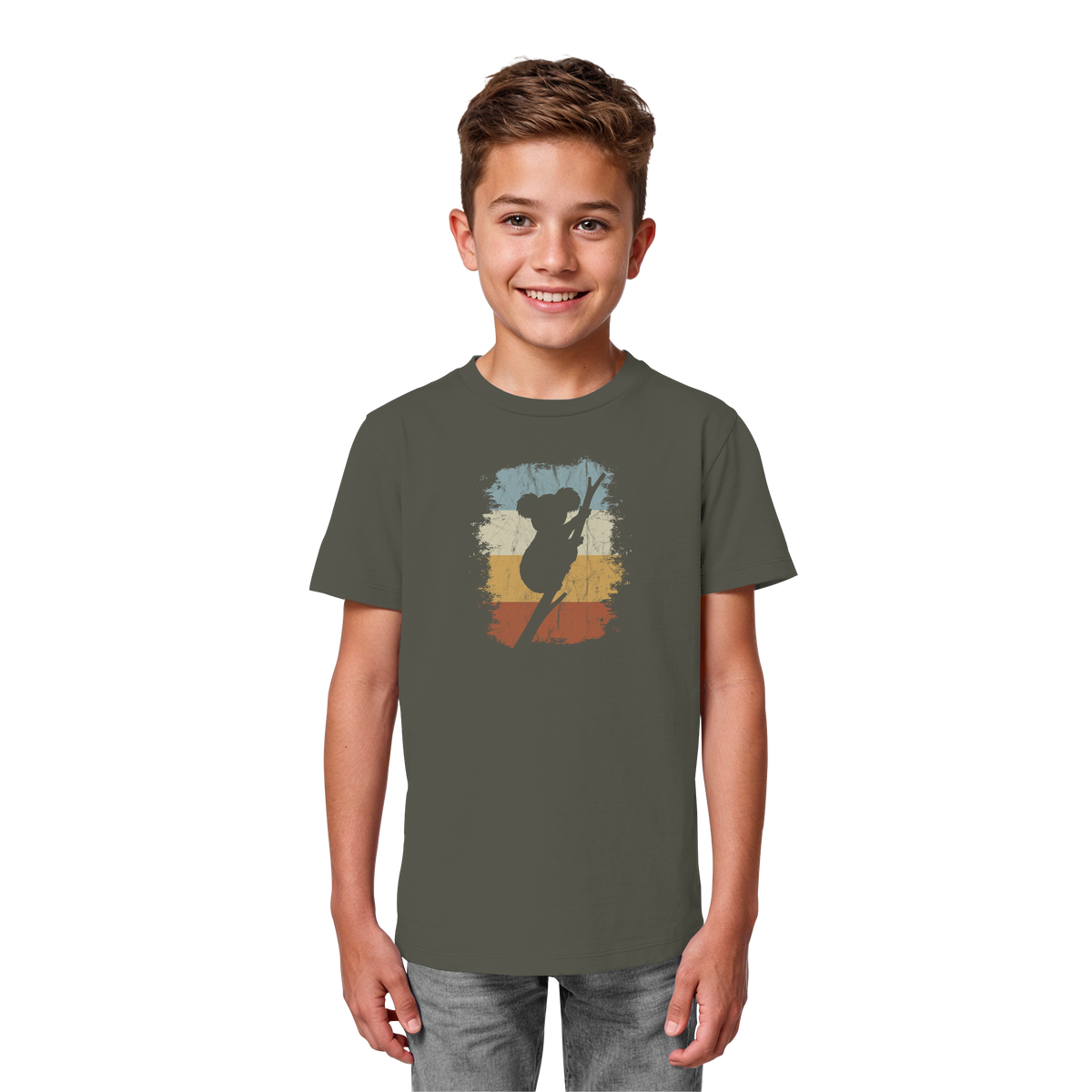 Retro kletternder Koala-Bär - Kids Organic Shirt