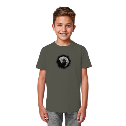 Schwarzer Rabe bei Vollmond  - Kids Organic Shirt