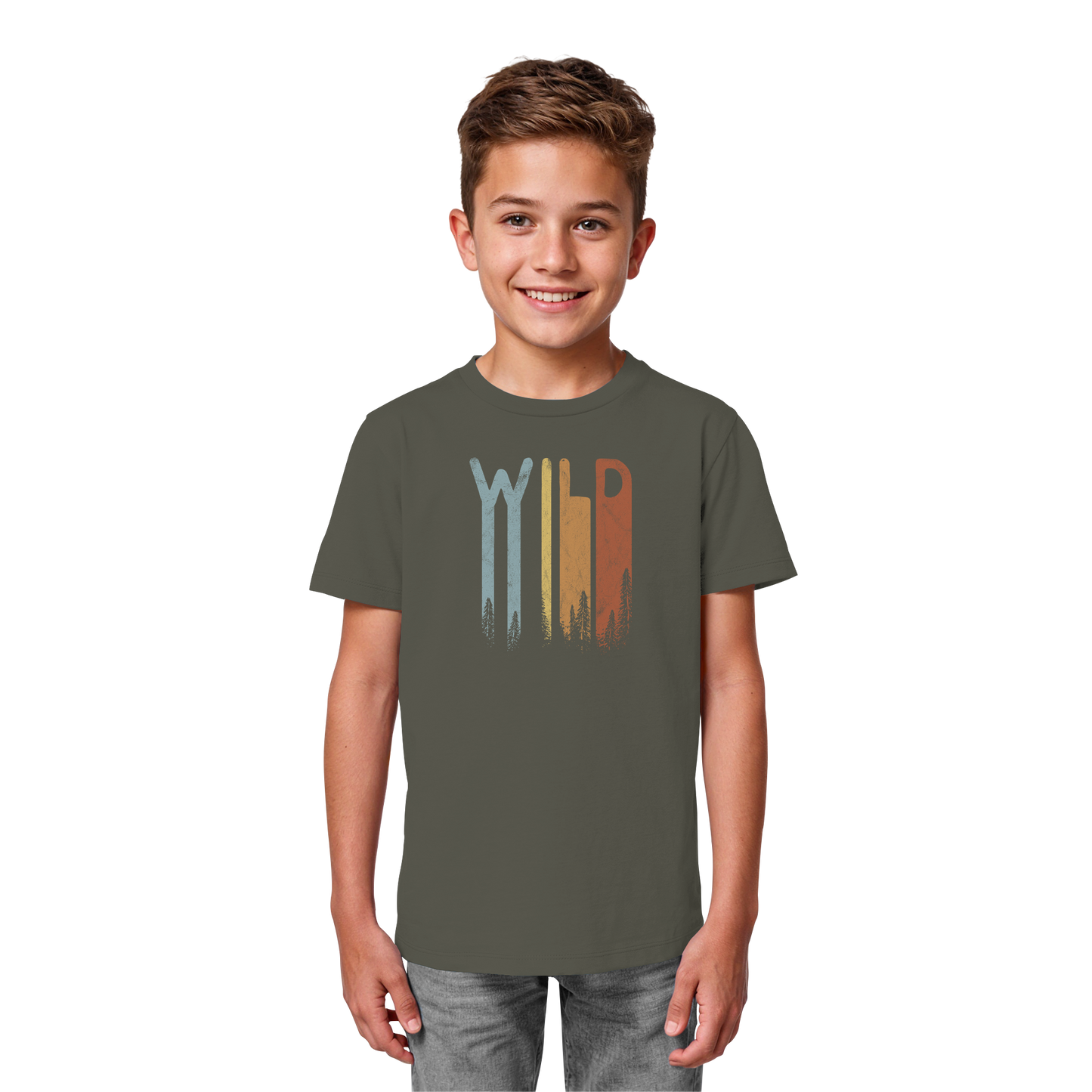 Wild Retro Schriftzug - Kids Organic Shirt