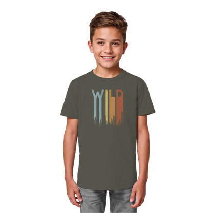 Wild Retro Schriftzug - Kids Organic Shirt