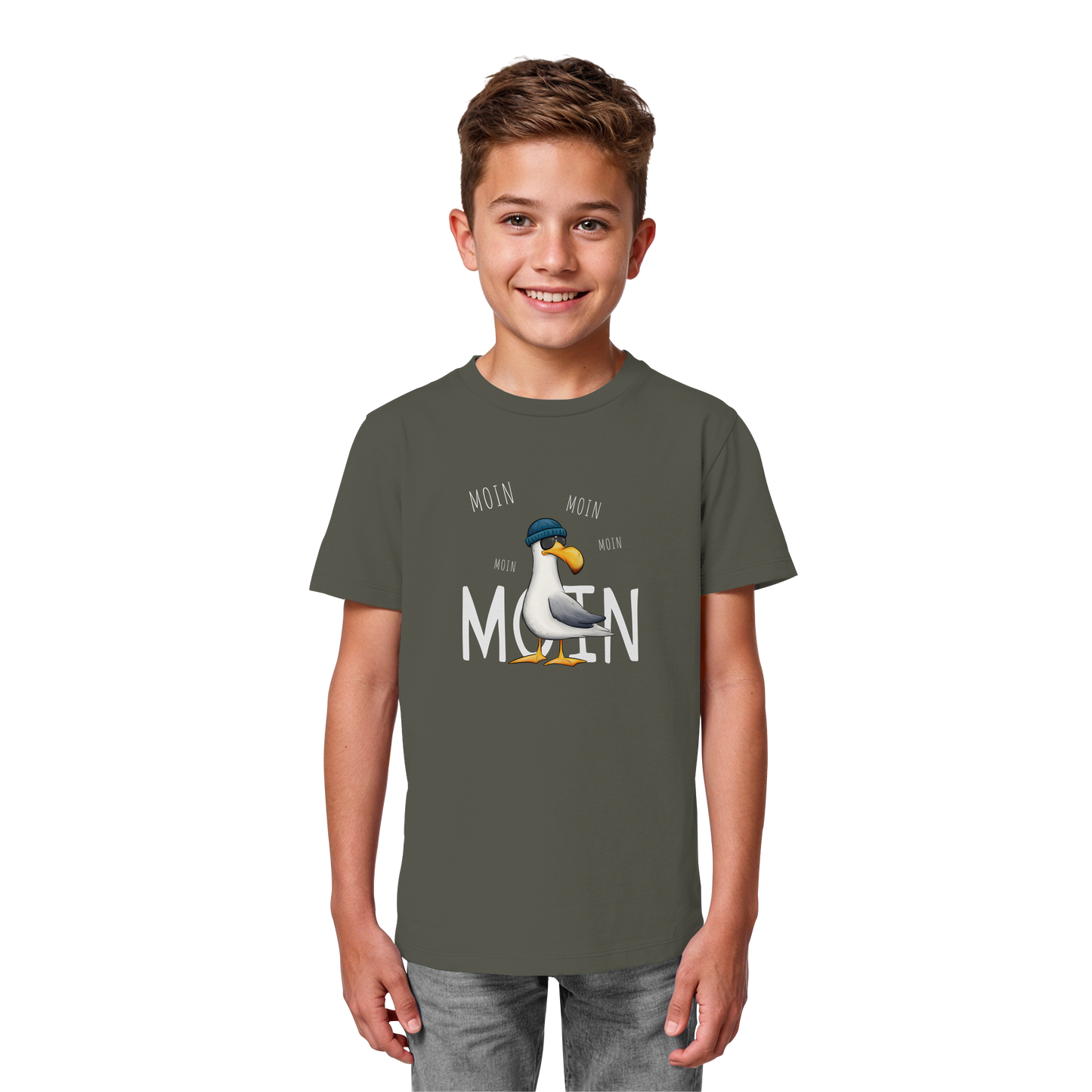 Moin Moin Lässige Hipster Möwe  - Kids Organic Shirt