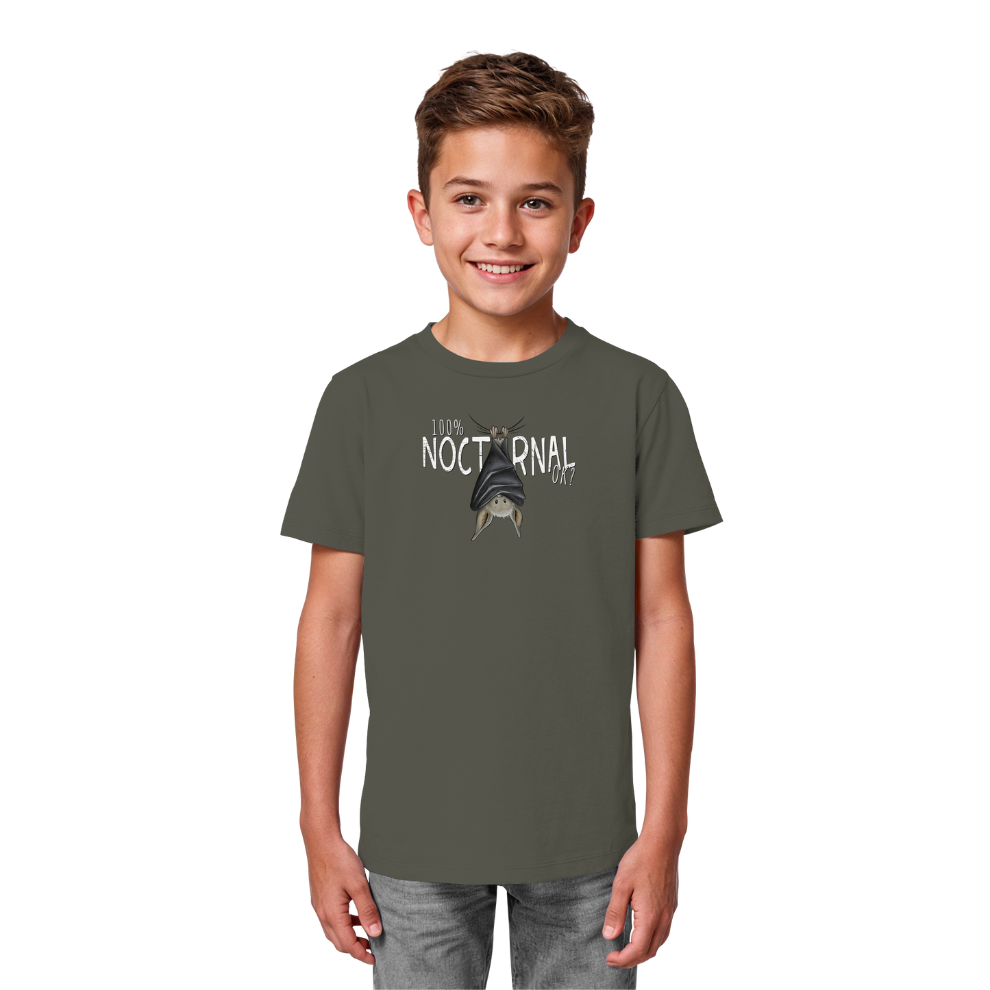 100% nachtaktive Fledermaus - Kids Organic Shirt