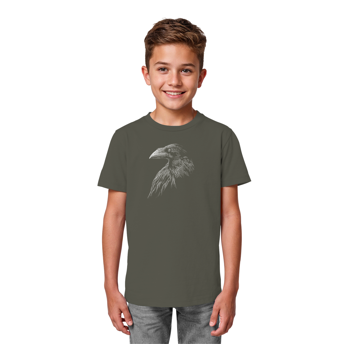 Kritzelkunst Rabe Krähe - Kids Organic Shirt
