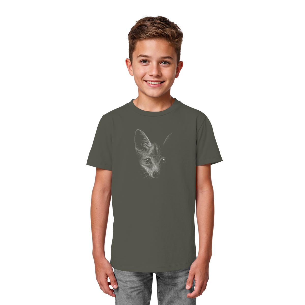 Fuchs Kritzelkunst Illustration - Kids Organic Shirt