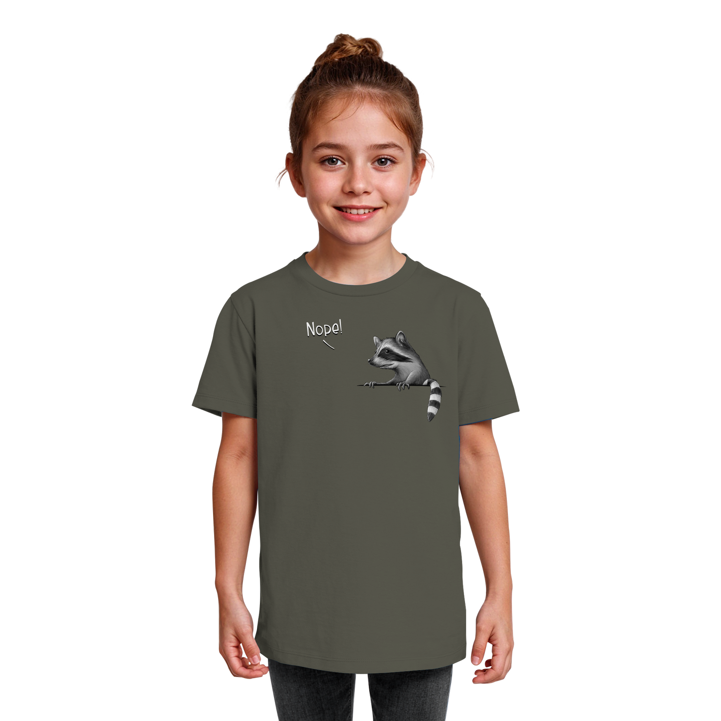 Nope! Frecher verwegener Waschbär - Kids Organic Shirt