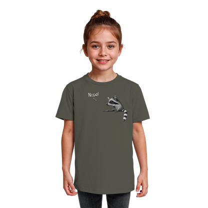 Nope! Frecher verwegener Waschbär - Kids Organic Shirt