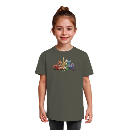 Regenbogen Tiere für Freundschaft, Toleranz und Vielfalt - Kids Organic Shirt
