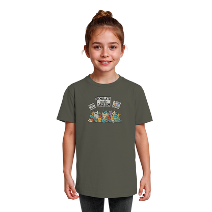 Demo-Katzen gegen Faschismus und für Vielfalt - Kids Organic Shirt