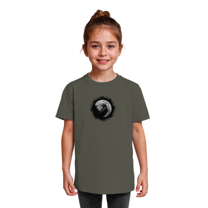 Schwarzer Rabe bei Vollmond  - Kids Organic Shirt
